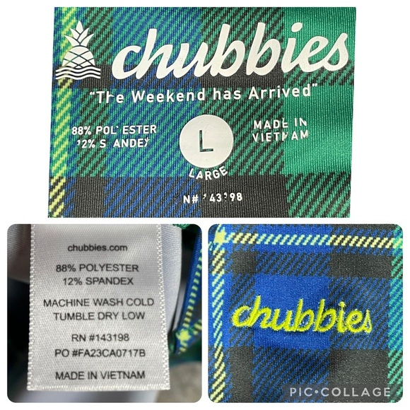 Chubbies Saint Andrew Plaid Tartan Country Club Preppy Golf Polo Shirt Sz L - Picture 3 of 16